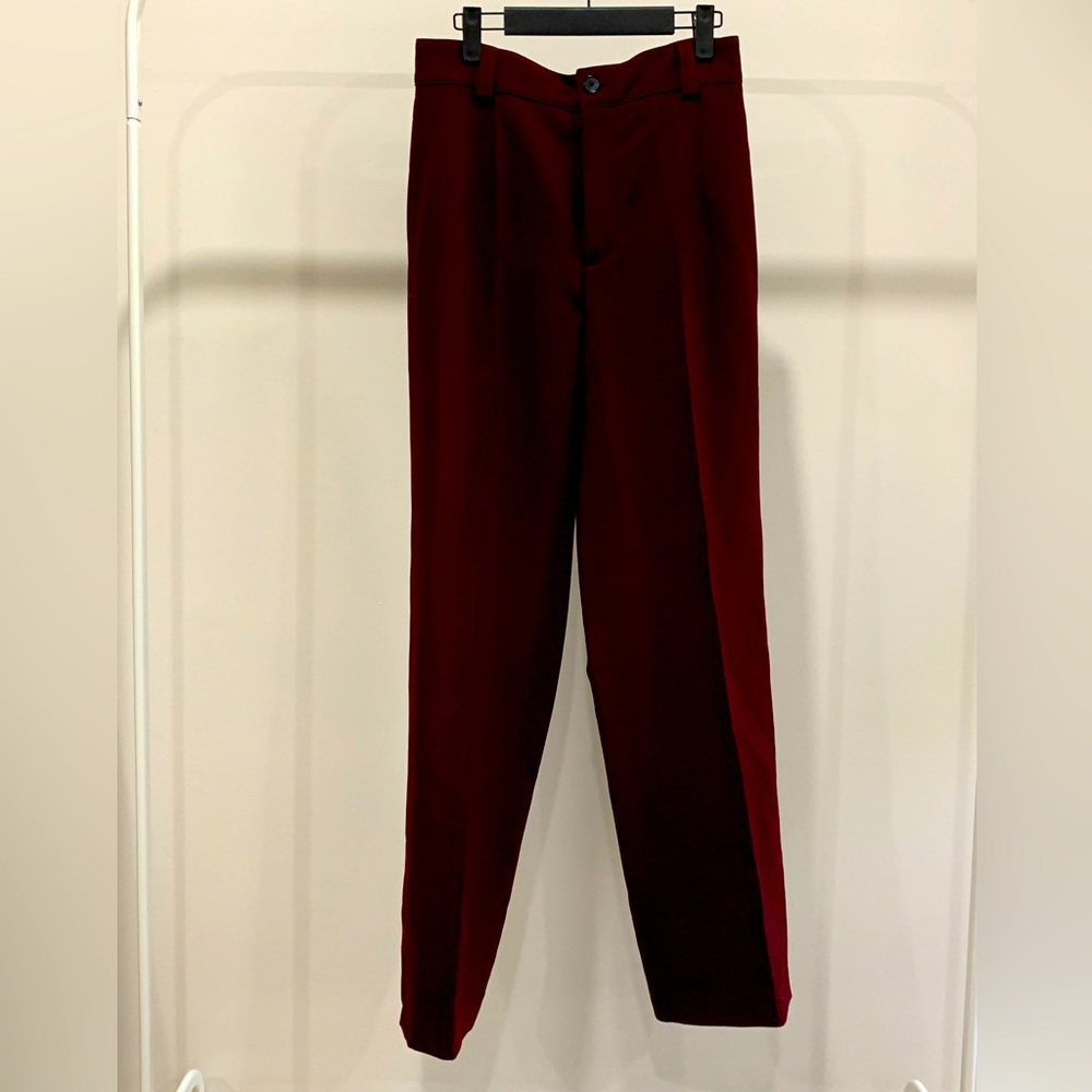 Zara Trousers Maroon Medium